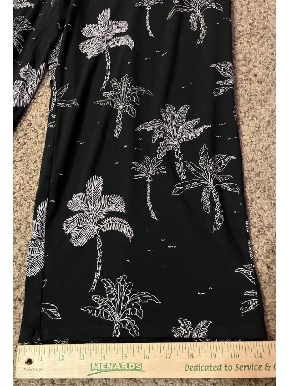 J Jill Wearever Crop Pants L Black Tropical Wide Leg Pull On Used - Picture 8 of 14